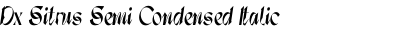 Dx Sitrus Semi Condensed Italic